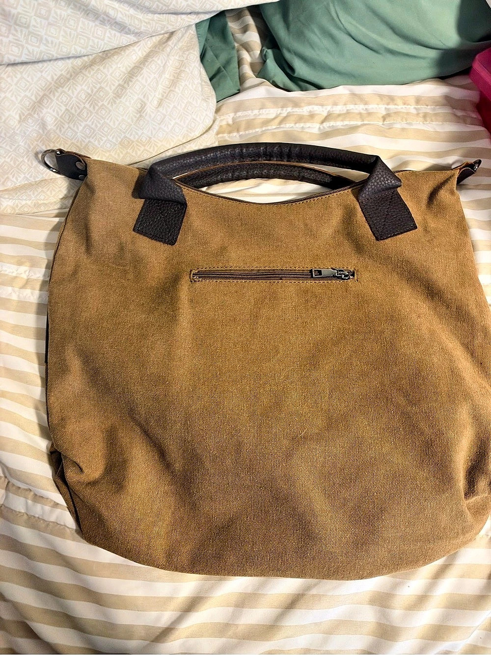 Brown & Black Tote Bag